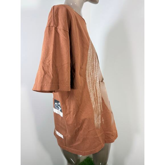 Beyoncé Cowboy Carter Face Brown / Orange Tour T-shirt NWOT - Picture 3 of 9